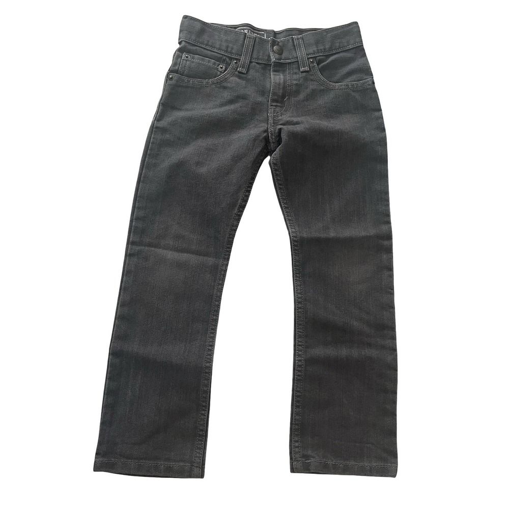 Levi's Signature Boy's Size 7 Reg Slim Straight Gray Jeans Adjustable